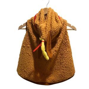 Max Dog Costume The Grinch Fuzzy Brown Hoodie Tail Dr. Seuss NWT